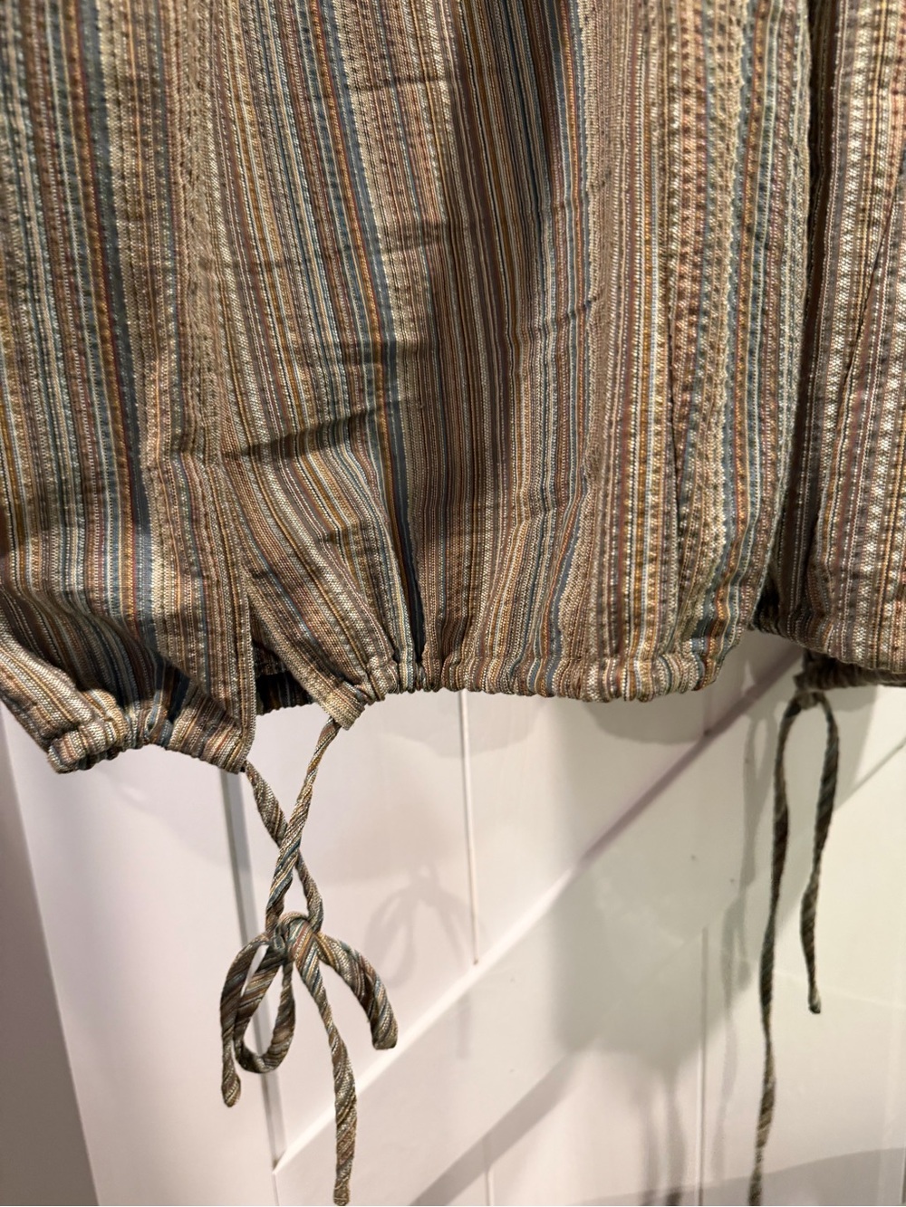 Cupshe Olive Striped Tie-Back Harem Jumpsuit - Picture 2 of 8